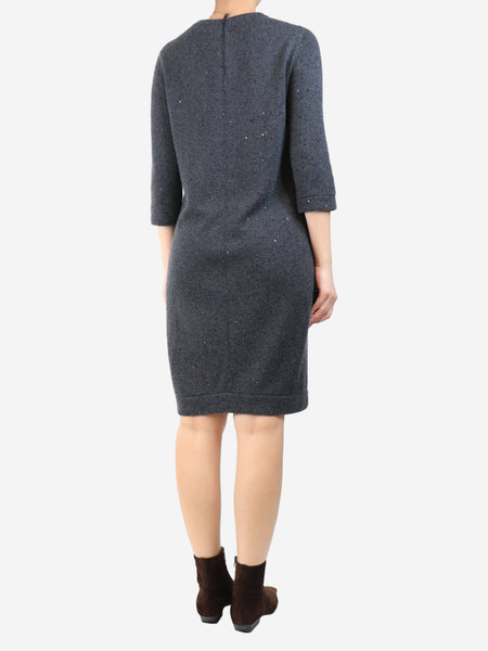 Dark grey sequin knit dress - size M alternate image