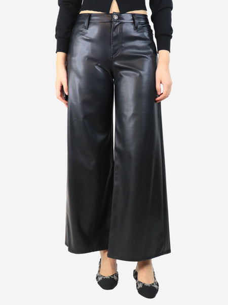 Black faux leather trousers - size UK 8 product image