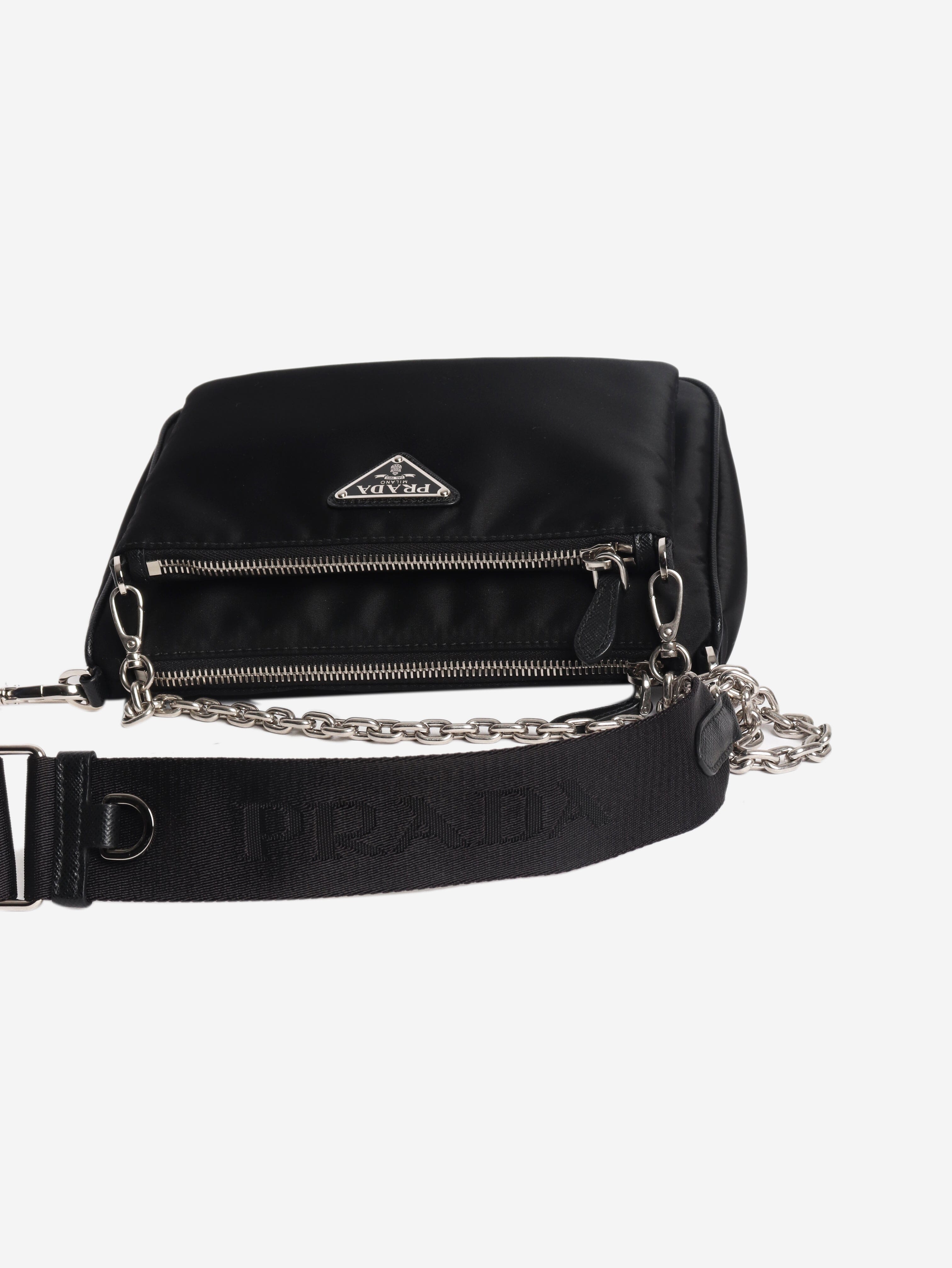 Black nylon crossbody bag Cross-body Bags Prada 