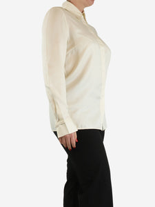 Gabriela Hearst Cream silk shirt - size UK 12