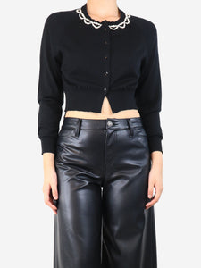 Simone Rocha Black button-up wool cardigan - size S