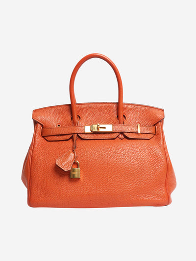 Orange 2011 Birkin 30 bag in Clemence leather Top Handle Bags Hermes 