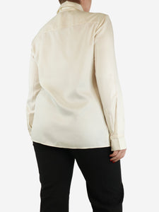 Gabriela Hearst Cream silk shirt - size UK 12