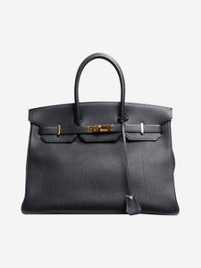 Hermes Black 2004 Birkin 35 bag in Togo leather