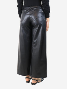 Rag & Bone Black faux leather trousers - size UK 8