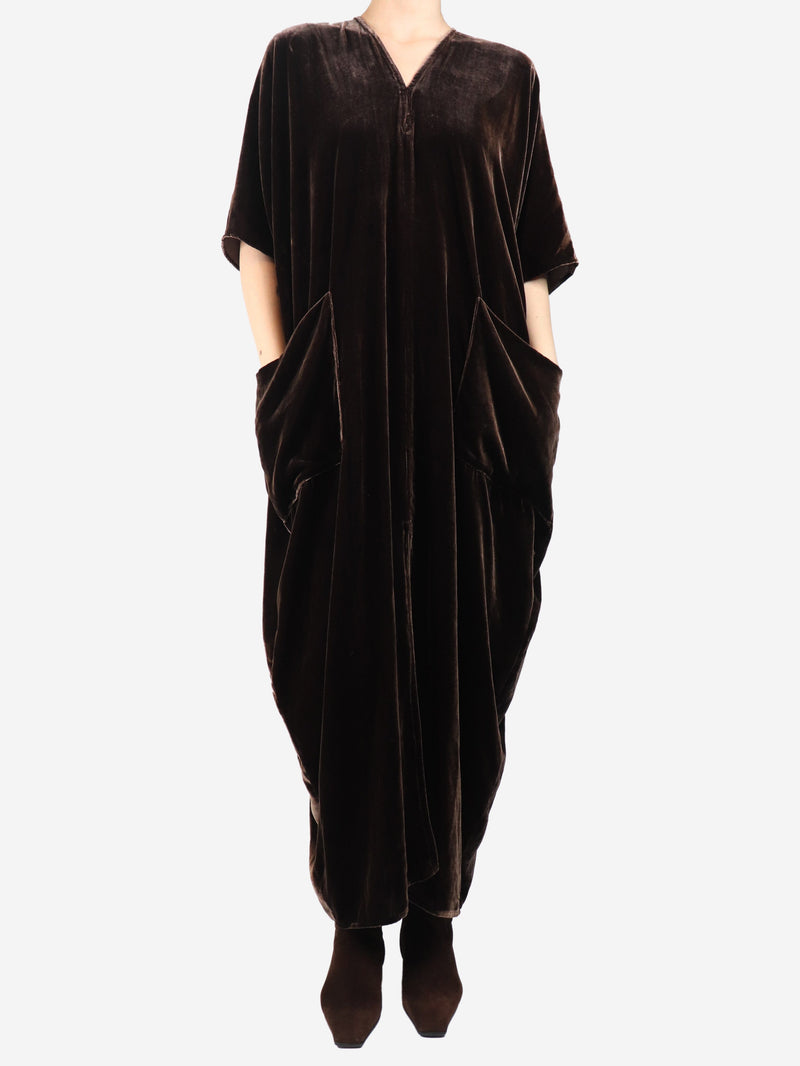 Brown velvet kaftan - size M Dresses Stephan Janson 