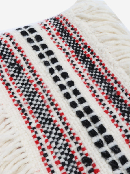 Cream fringed scarf alternate image