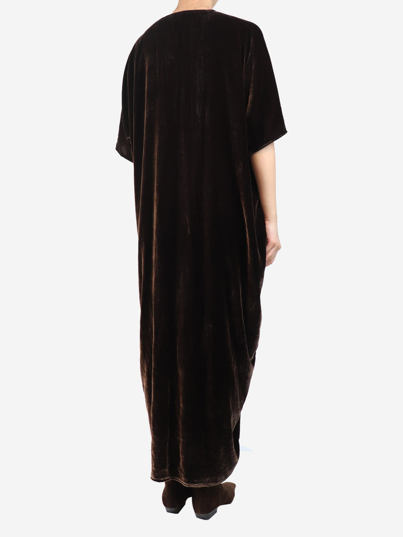 Brown velvet kaftan - size M Dresses Stephan Janson 