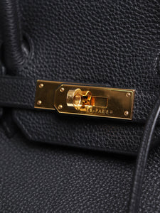 Hermes Black 2004 Birkin 35 bag in Togo leather