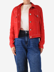 Brora Cardinal linen utility jacket - size UK 12