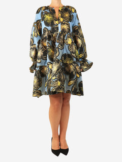 Blue Ivana organza mini dress - size M Dresses Stine Goya 