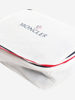 Black cable knit pom-pom beanie Hats Moncler 