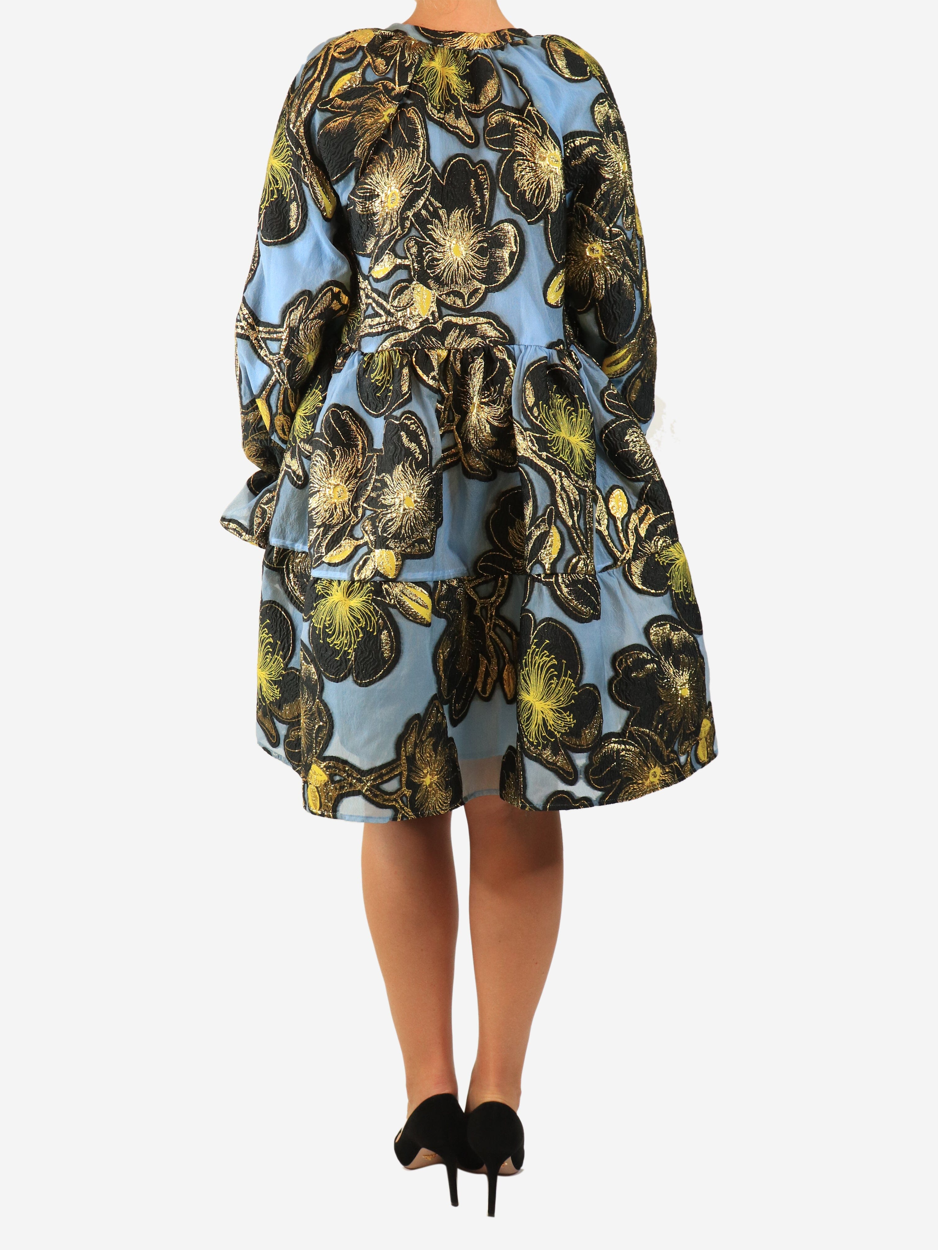 Blue Ivana organza mini dress - size M Dresses Stine Goya 