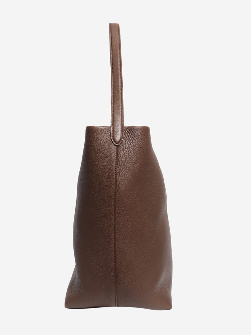 N/S Park large brown leather tote bag Tote Bags The Row 