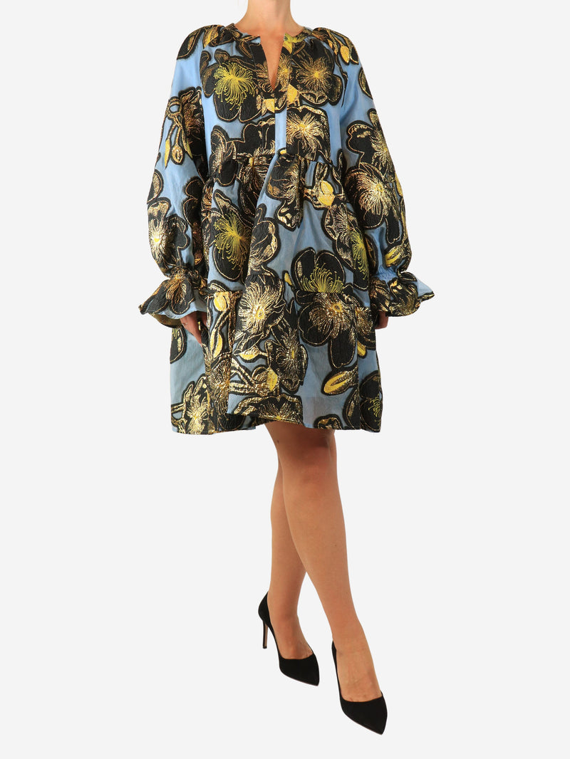 Blue Ivana organza mini dress - size M Dresses Stine Goya 