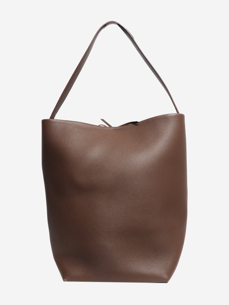 N/S Park large brown leather tote bag Tote Bags The Row 