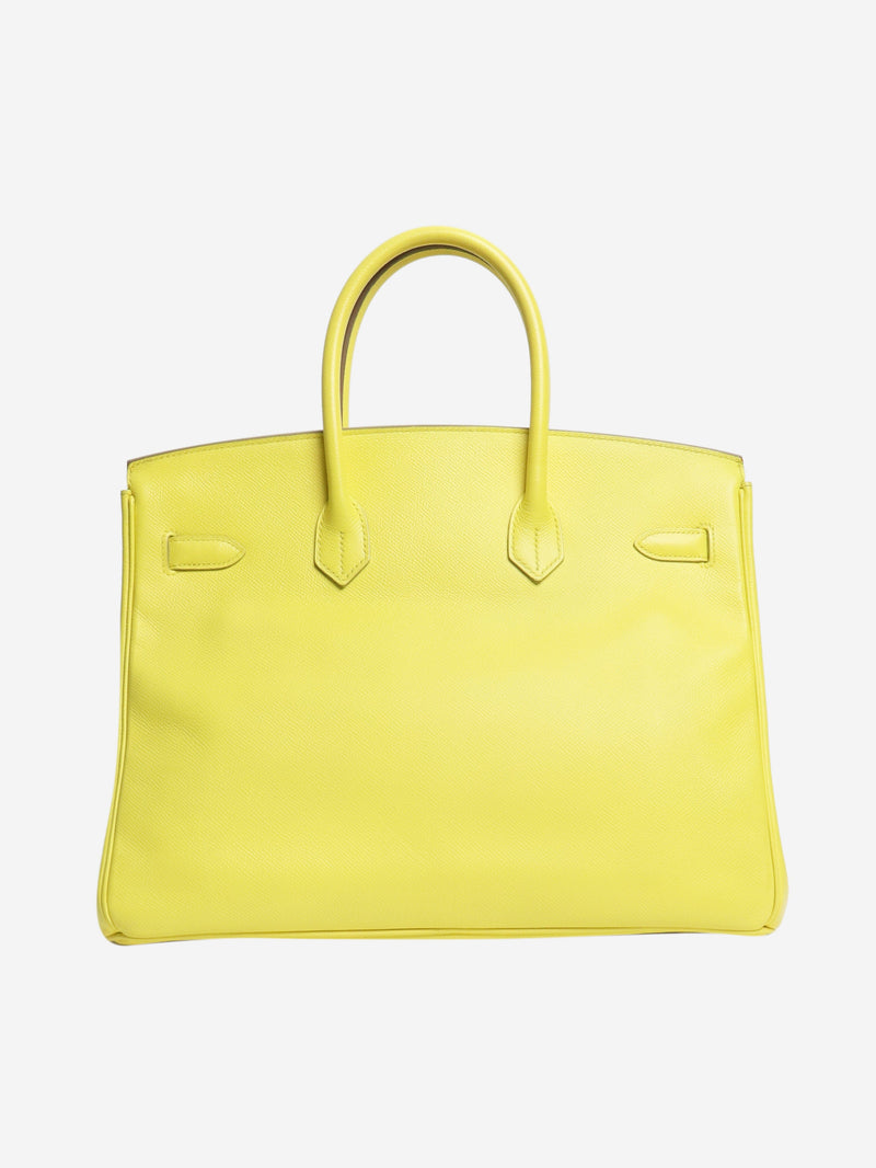 Lime Birkin 35 bag in Epsom leather Top Handle Bags Hermes 