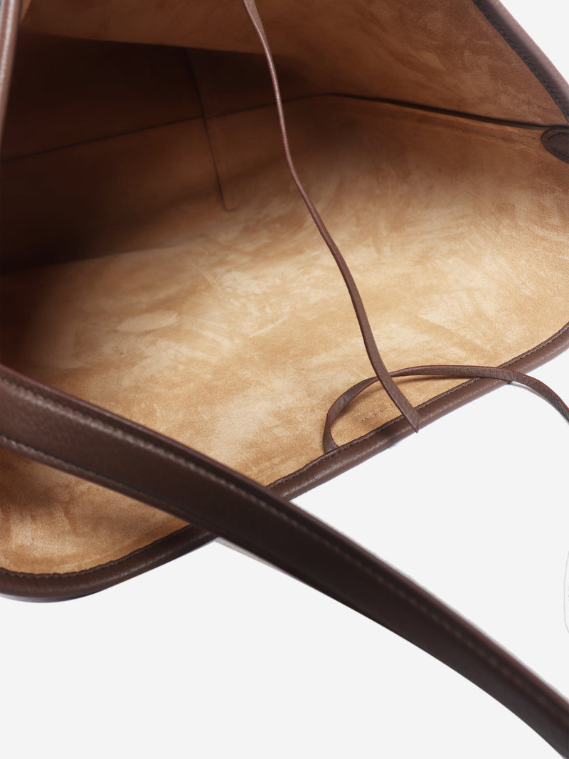 N/S Park large brown leather tote bag Tote Bags The Row 