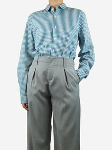 Prada Blue gingham shirt - size 41/16