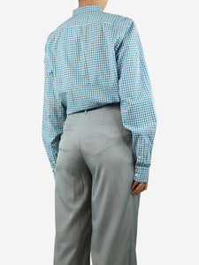 Prada Blue gingham shirt - size 41/16