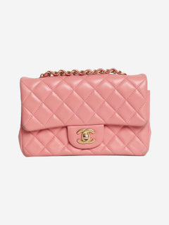 Pink 2019 mini rectangle lambskin Classic Single Flap bag Cross-body Bags Chanel 
