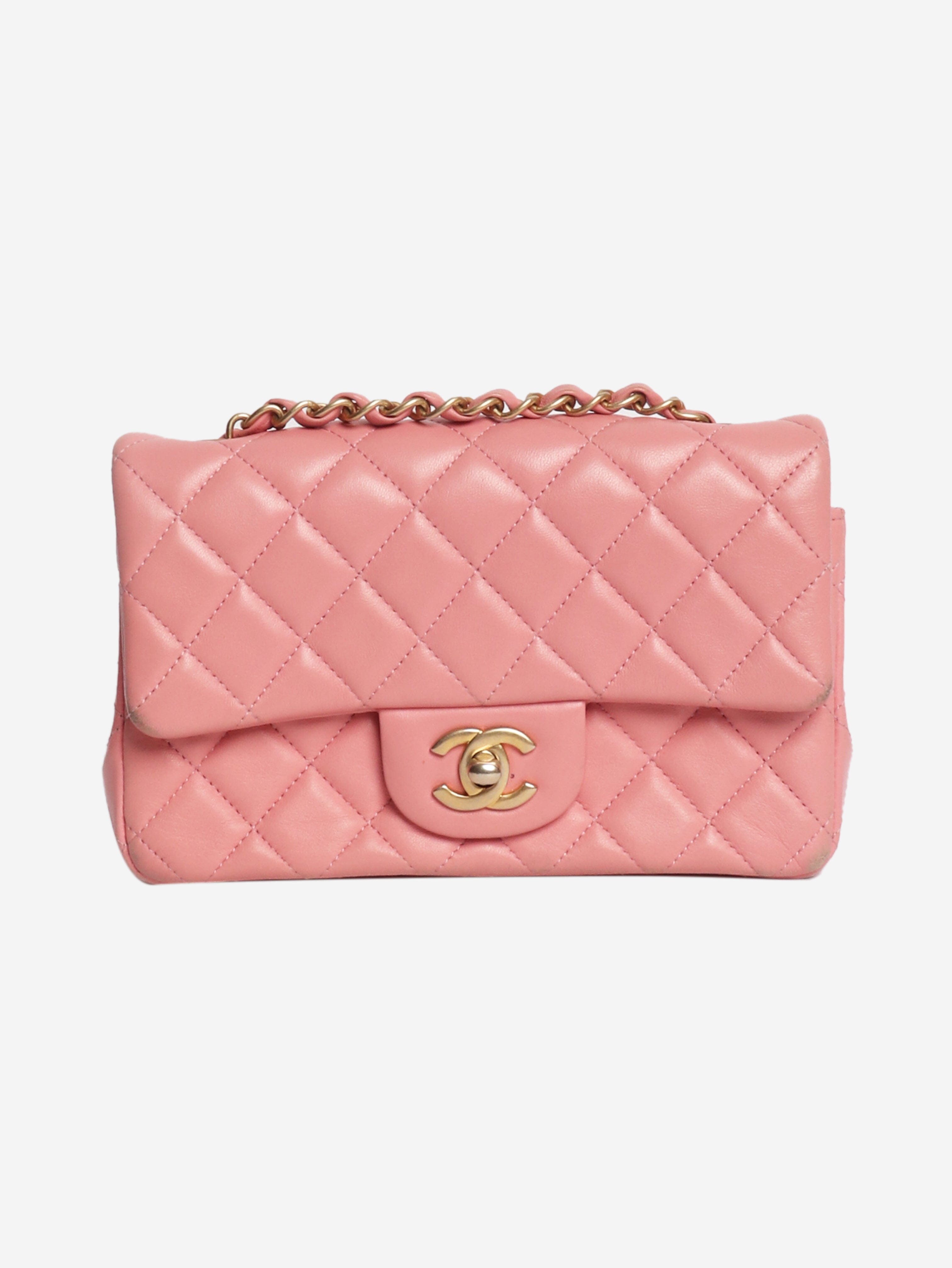 Pink 2019 mini rectangle lambskin Classic Single Flap bag Cross-body Bags Chanel 