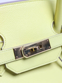 Lime Birkin 35 bag in Epsom leather Top Handle Bags Hermes 