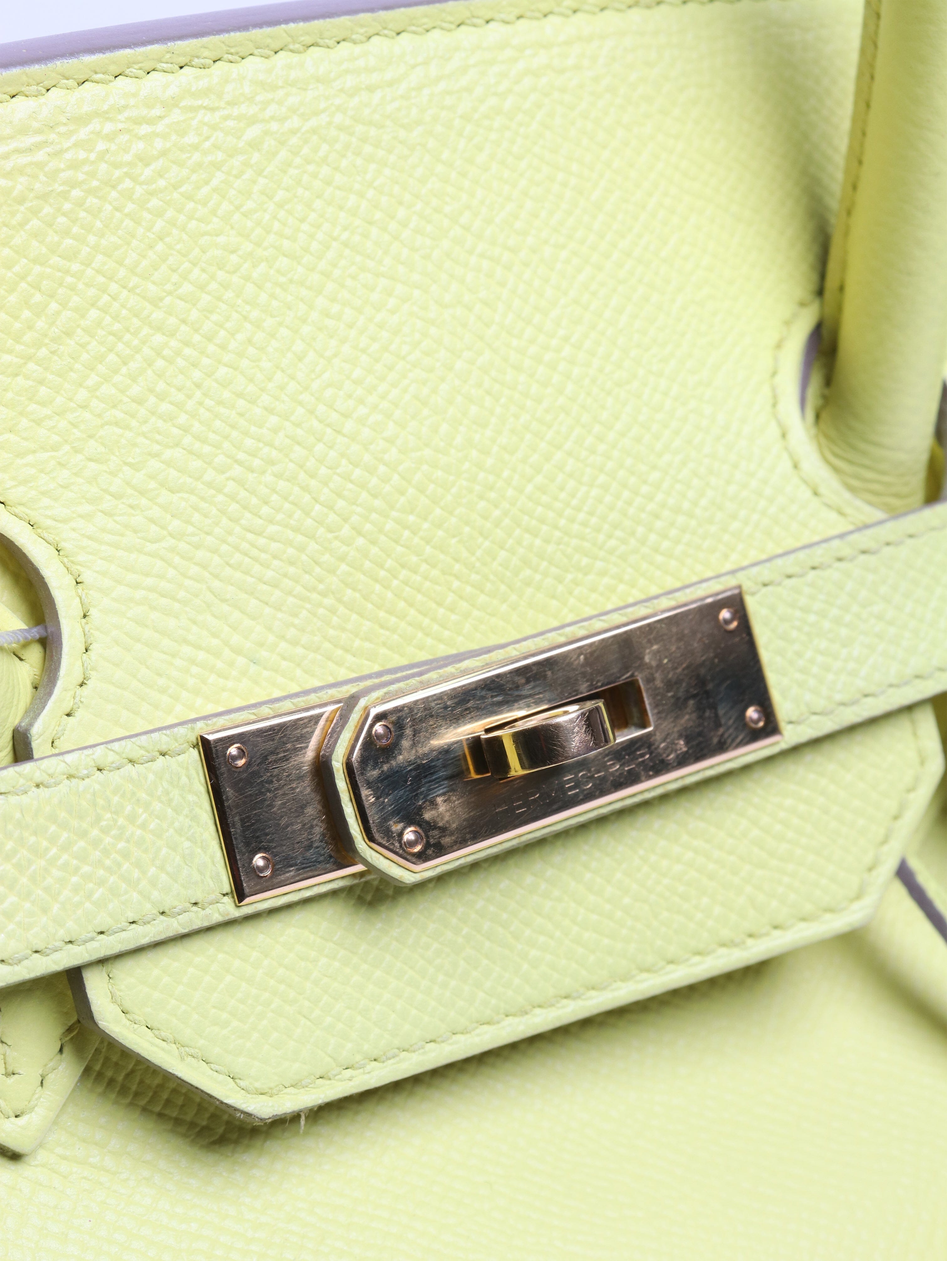 Lime Birkin 35 bag in Epsom leather Top Handle Bags Hermes 