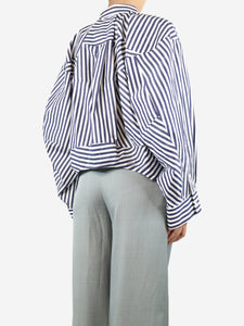 Sacai Blue striped oversized cropped shirt - size S