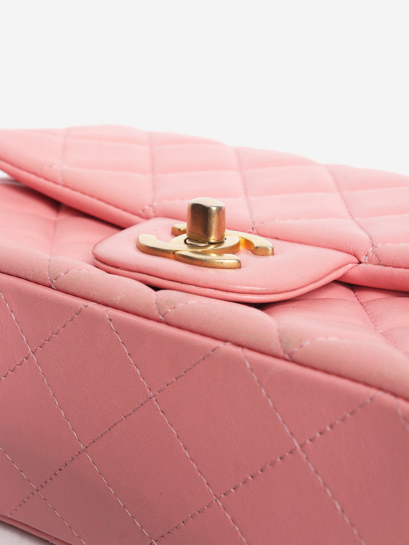 Pink 2019 mini rectangle lambskin Classic Single Flap bag Cross-body Bags Chanel 