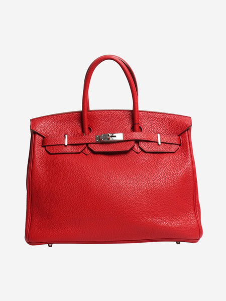 Red 2012 Birkin 35 bag in Clemence leather product image