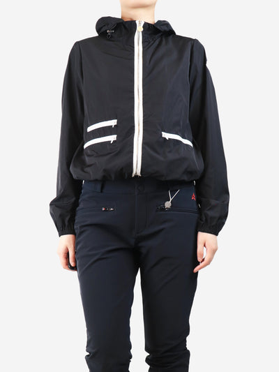 Black hooded windbreaker - size UK 12 Coats & Jackets Moncler 