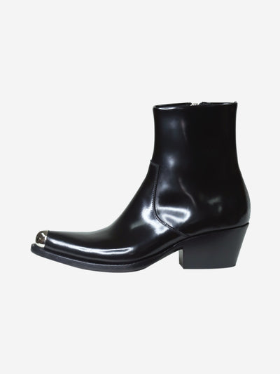 Black steel toe cap ankle boots - size EU 38 (UK 5) Boots Calvin Klein 