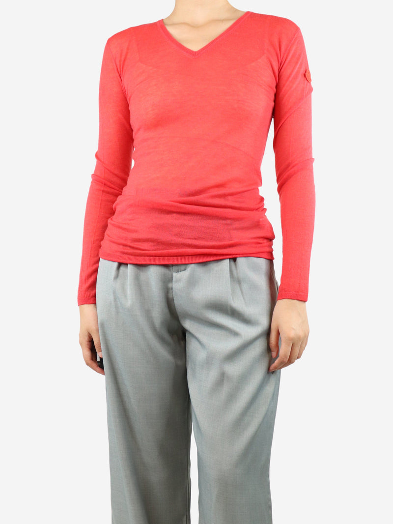 lightweight V neck sweater