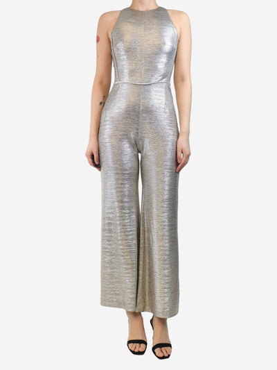 Gold lurex jumpsuit - size UK 10 Jumpsuits Galvan London 