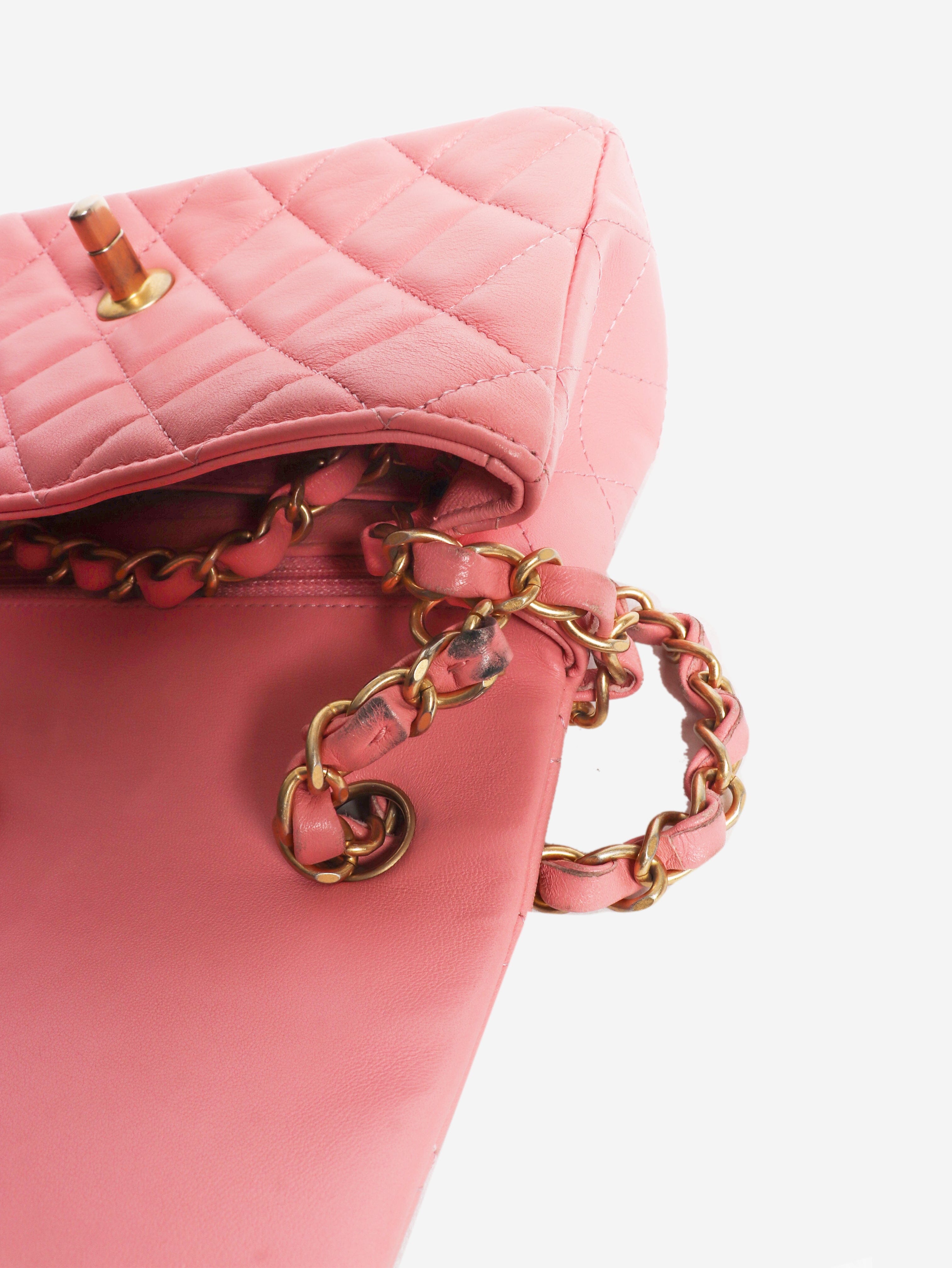 Pink 2019 mini rectangle lambskin Classic Single Flap bag Cross-body Bags Chanel 