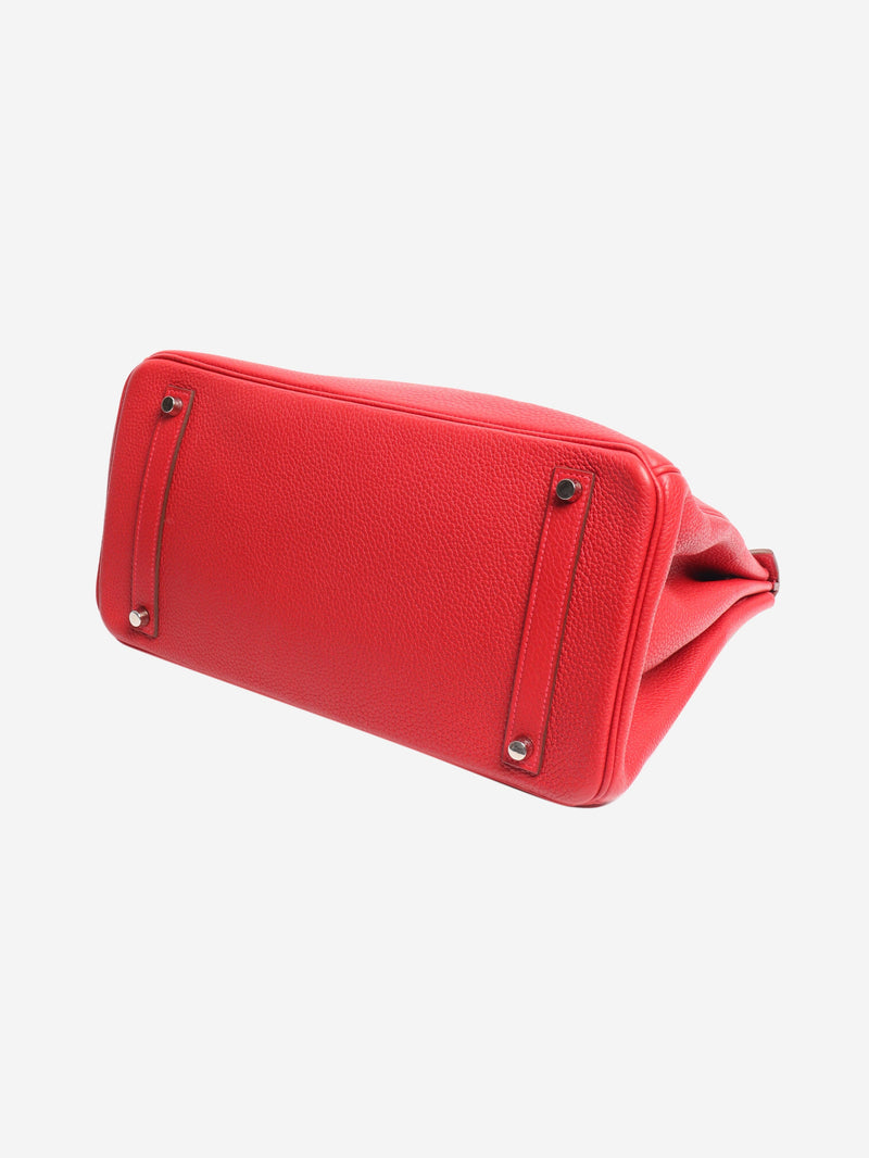 Red 2012 Birkin 35 bag in Clemence leather Top Handle Bags Hermes 