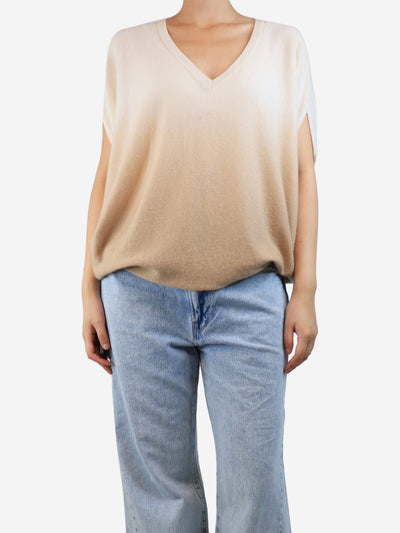 Neutral cashmere ombre jumper - size UK 10 Knitwear Kujten 