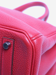 Red 2012 Birkin 35 bag in Clemence leather Top Handle Bags Hermes 