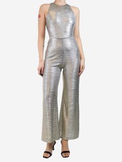 Gold lurex jumpsuit - size UK 10 Jumpsuits Galvan London 