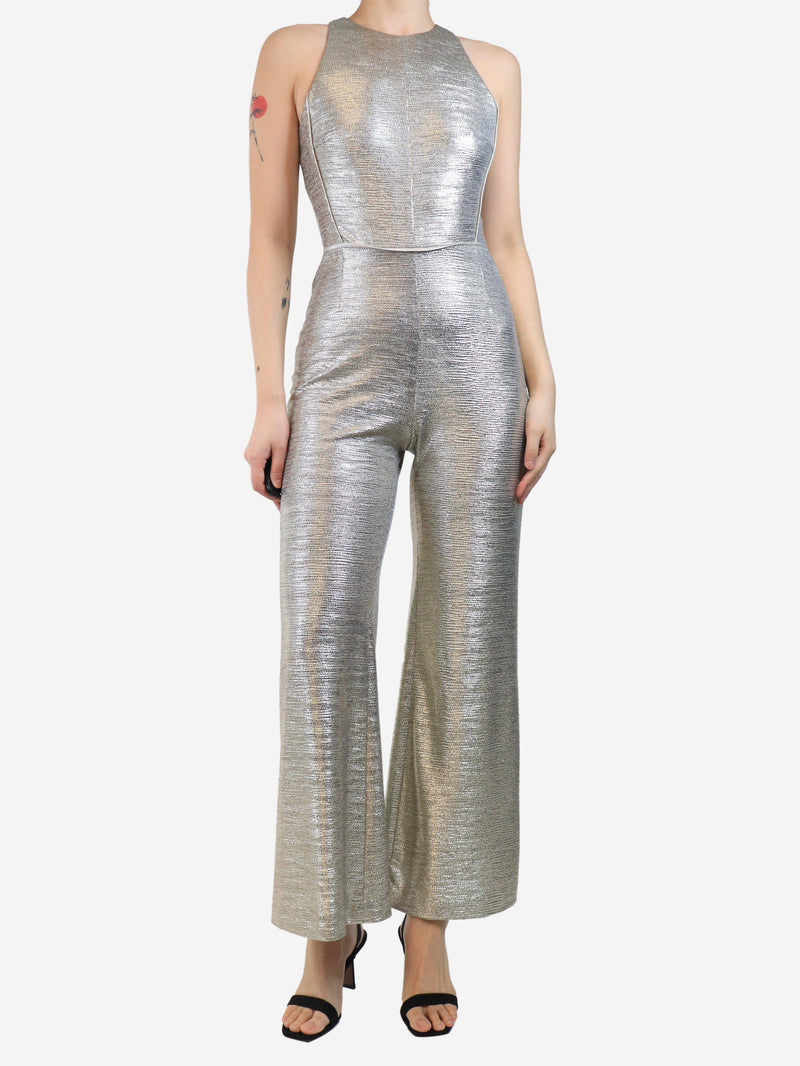 Gold lurex jumpsuit - size UK 10 Jumpsuits Galvan London 