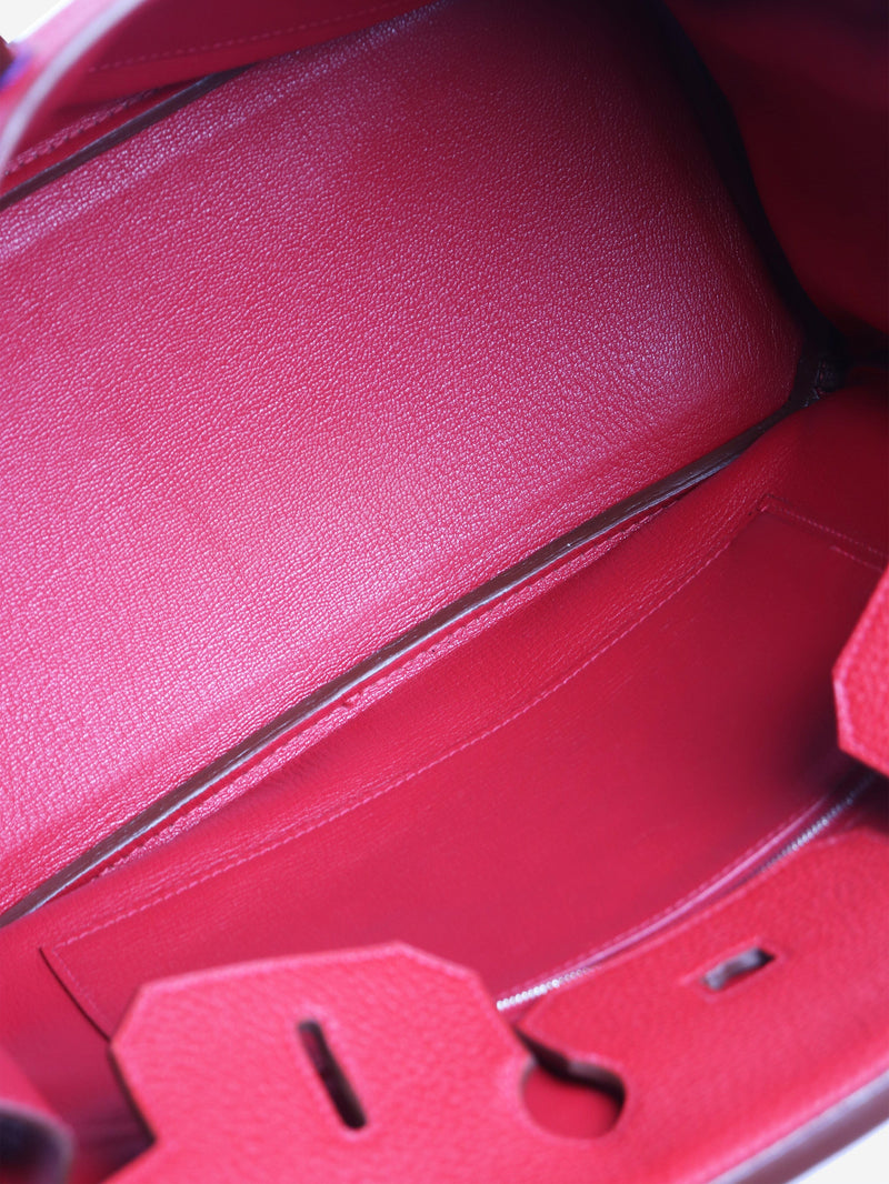 Red 2012 Birkin 35 bag in Clemence leather Top Handle Bags Hermes 
