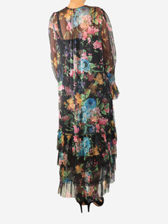 Black floral ruffled sheer dress - size UK 10 Dresses Zimmermann 