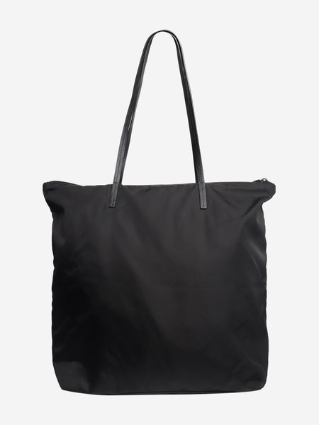 Black nylon tote bag alternate image
