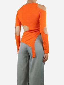 Andersson Bell Orange Bonnie cut-out knit top - size S