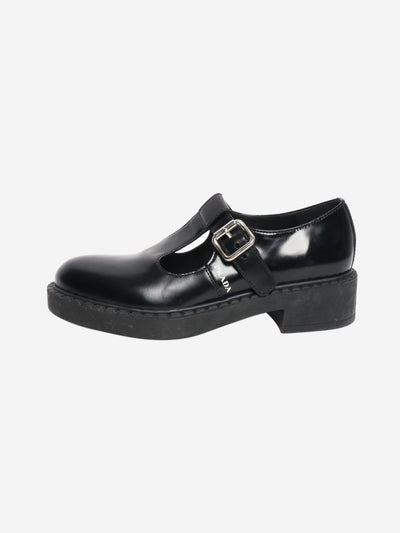 Black brushed leather Mary Jane shoes - size EU 37 Flat Shoes Prada 