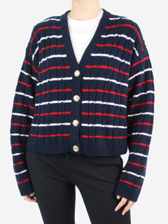 Navy striped cardigan - size IT 38 Knitwear Miu Miu 