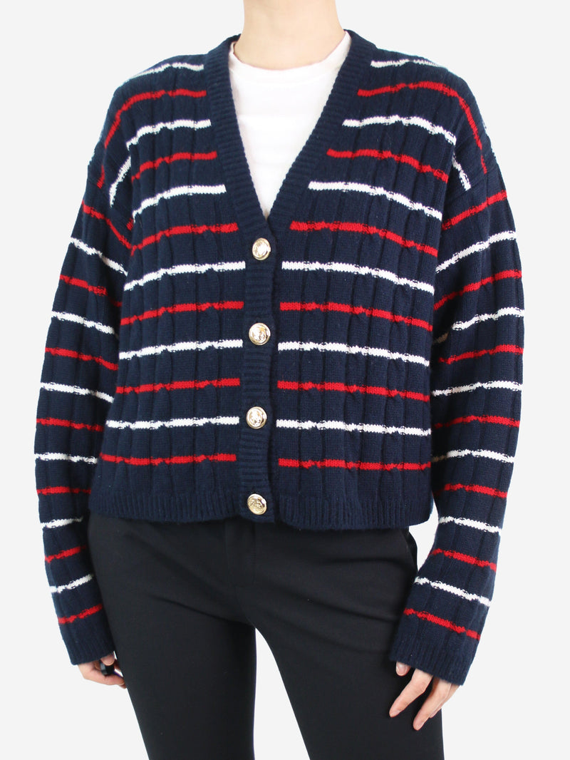 Navy striped cardigan - size IT 38 Knitwear Miu Miu 