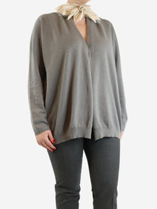 Brunello Cucinelli Grey cashmere cardigan - size XXL