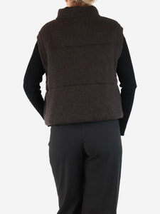 Le Kasha Brown Montana quilted vest - One size